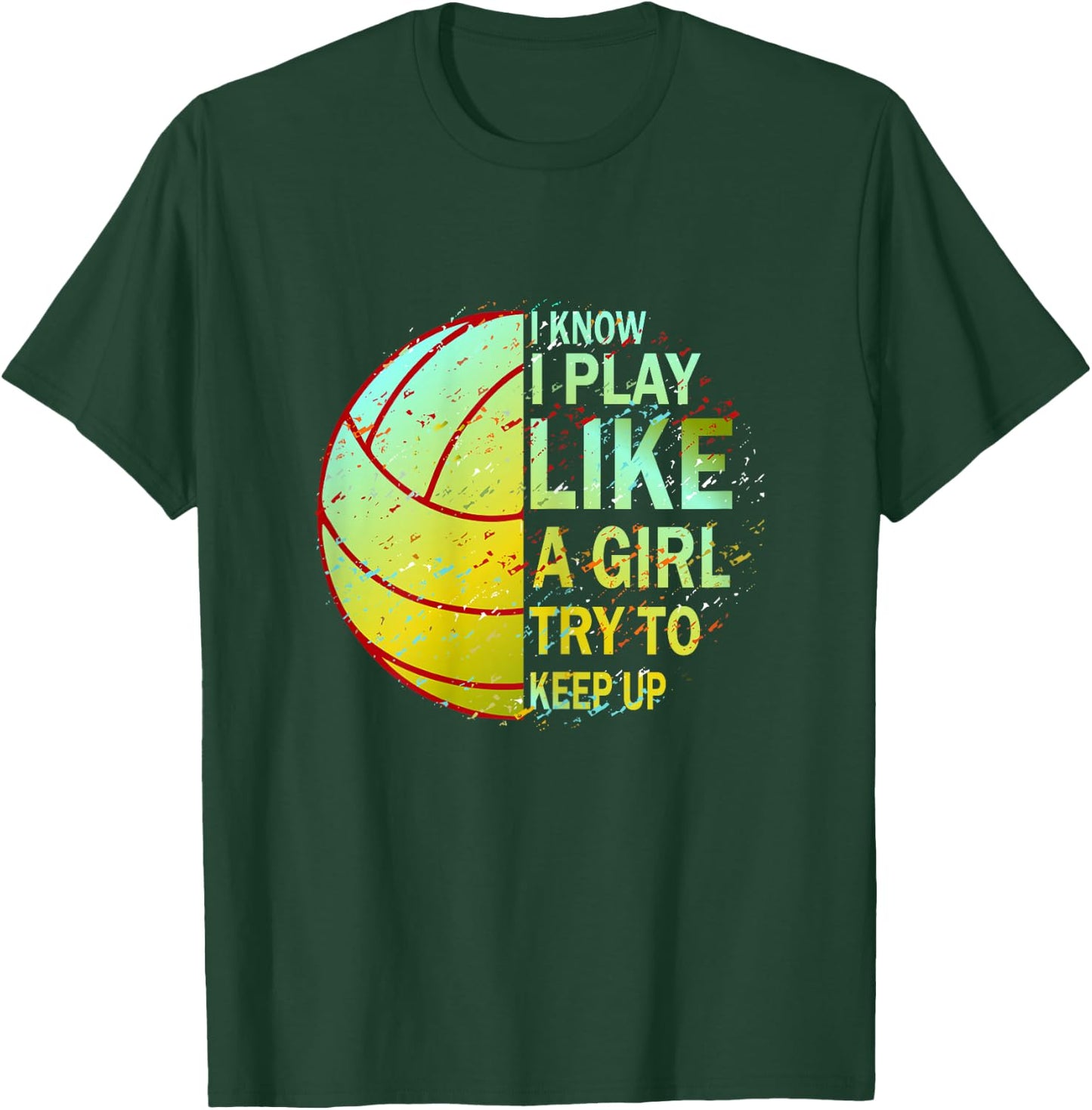 Girls Volleyball Shirt | Volleyball T-Shirt - T-Shirt | Forest