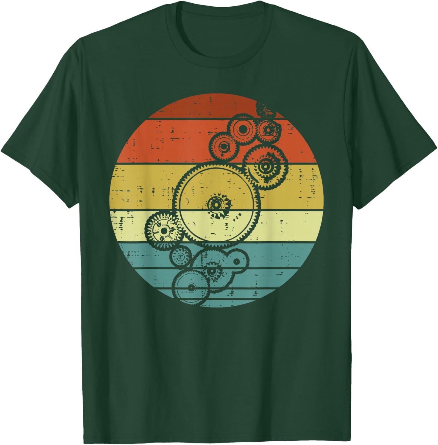 Gear Car Boys Retro Car Technician Car Mechanic Garage Men T-Shirt - T-Shirt | Forest