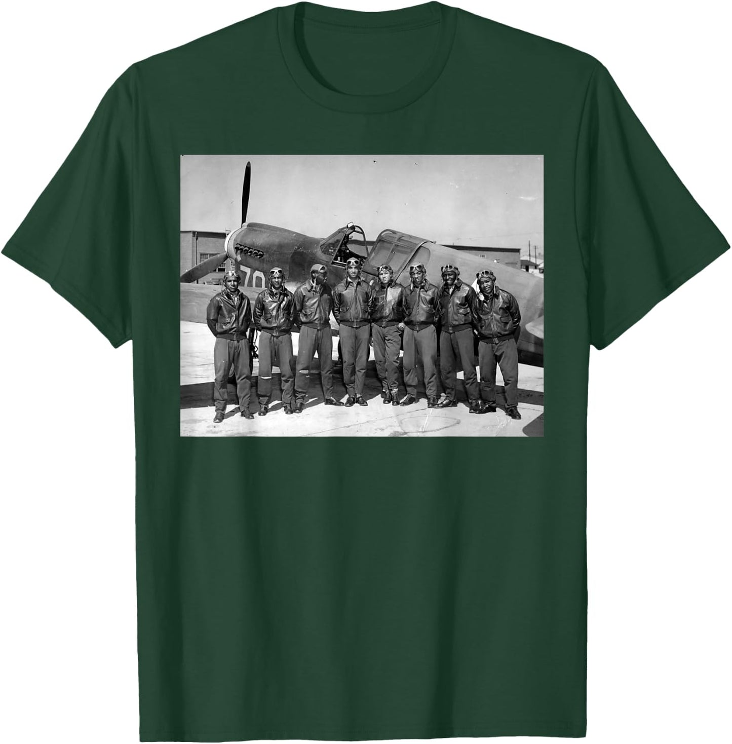 Retro Black Airmen Black History World War 2 Tuskegee Pilots T-Shirt - T-Shirt | Forest