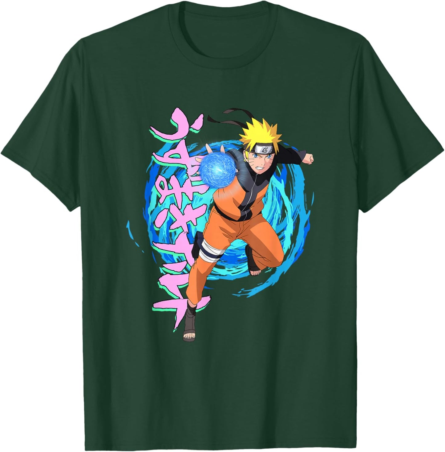 Naruto Shippuden Blue Spirals Rasengan Anime T-Shirt - T-Shirt | Forest