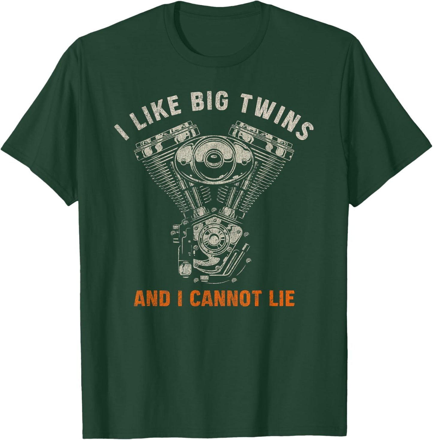 I Like Big Twins and I Cannot Lie Funny Biker T-Shirt - T-Shirt | Forest