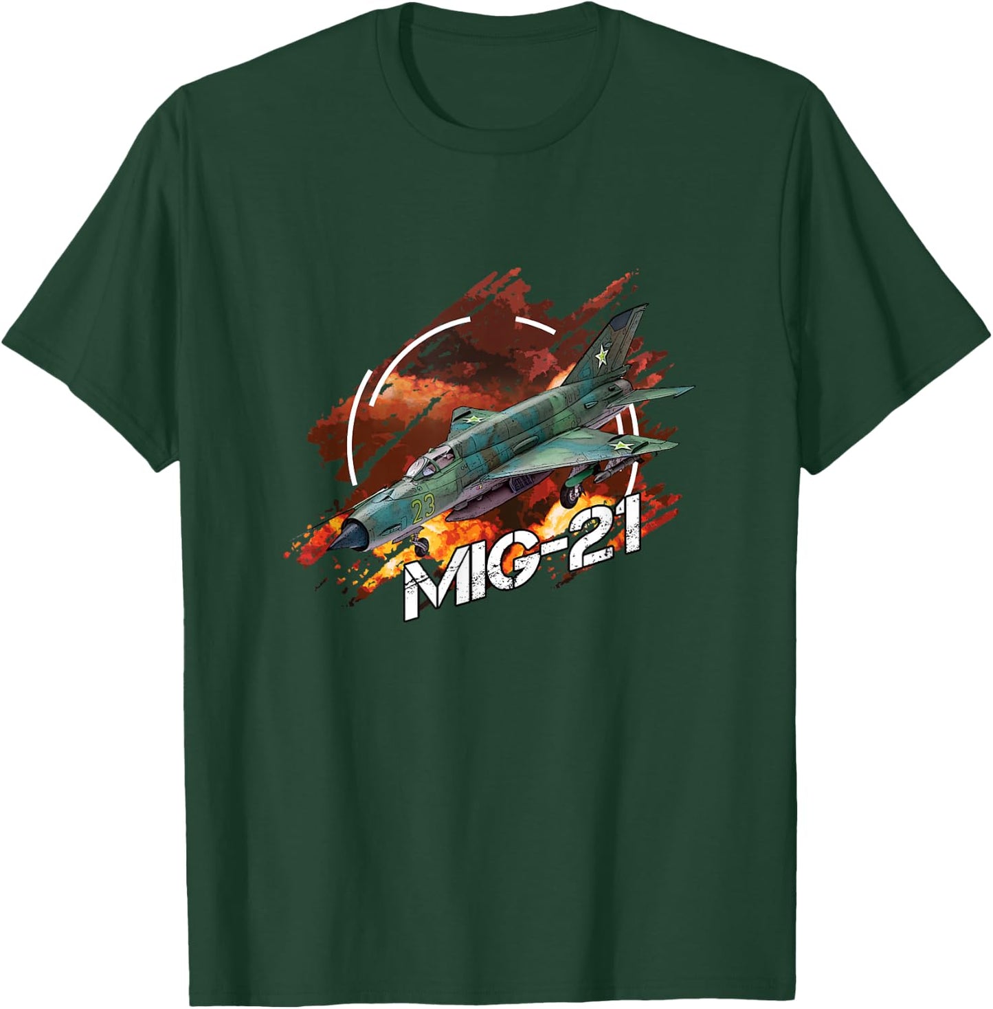 Russian Fighter Shirt Gift Mig 21 T-Shirt - T-Shirt | Forest