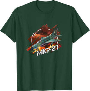 Russian Fighter Shirt Gift Mig 21 T-Shirt - T-Shirt | Forest