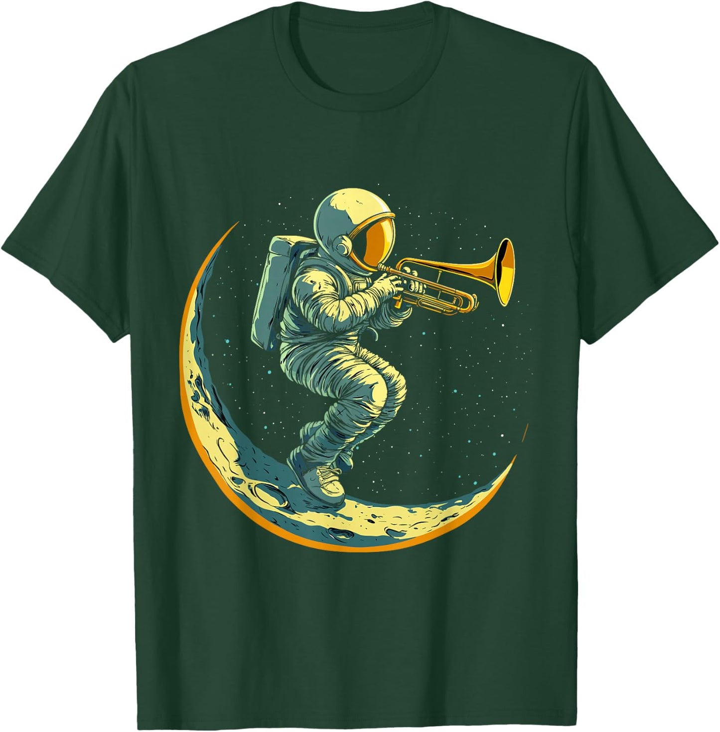 Astronaut Playing Trombone T-Shirt - T-Shirt | Forest