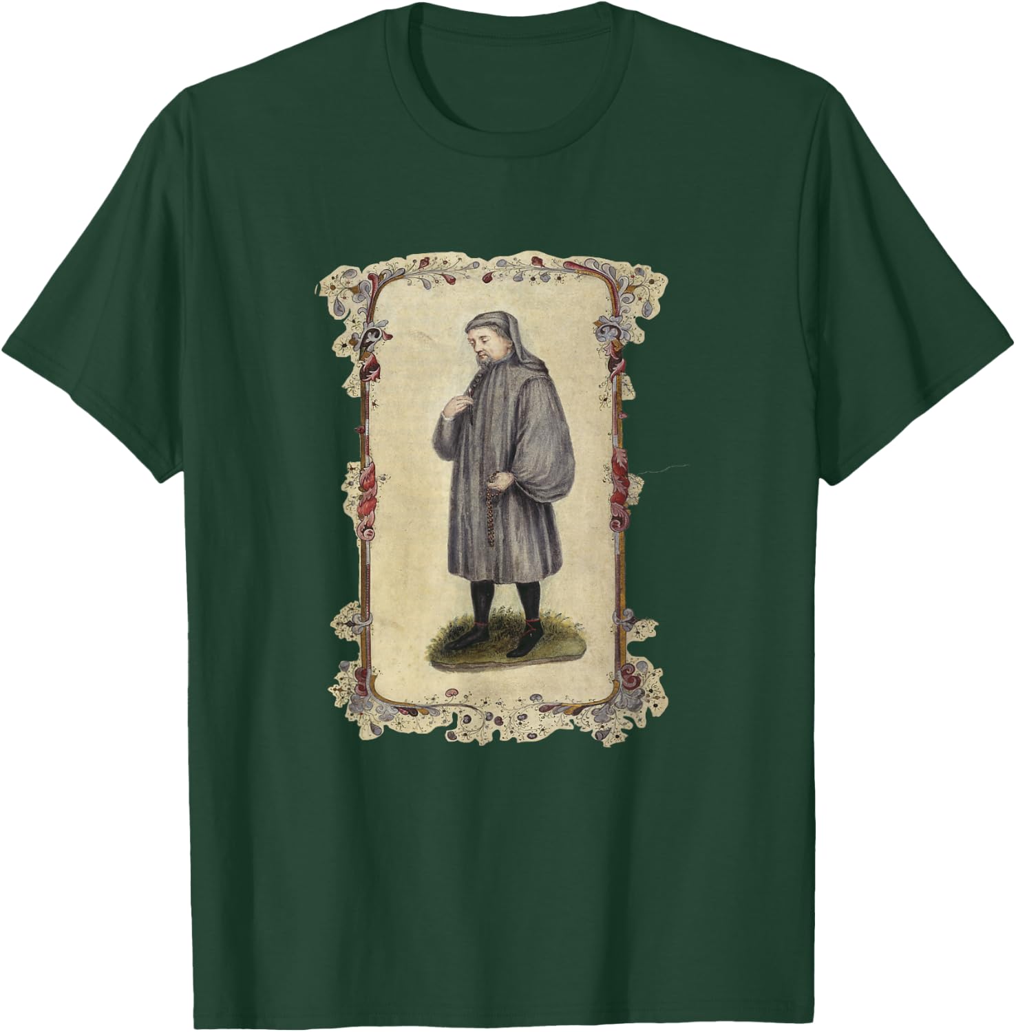 Geoffrey Chaucer Portrait (1478) T-Shirt - T-Shirt | Forest