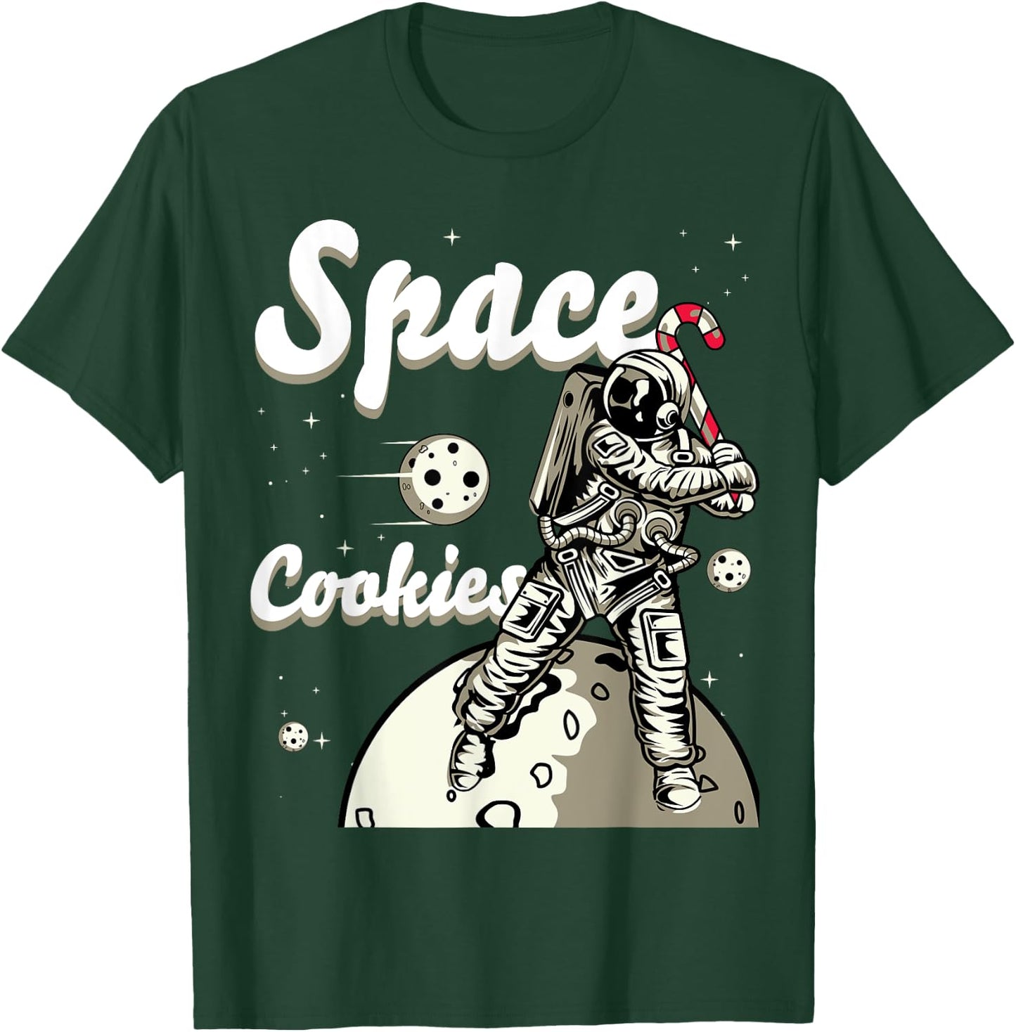 Space Cookies Xmas Weed - Christmas Marijuana T-Shirt - T-Shirt | Forest