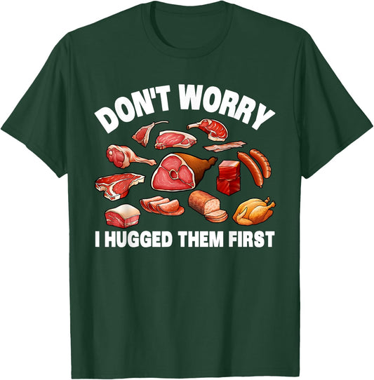 Funny Butcher Women Animal Slaughter Meat Cutter BBQ T-Shirt - T-Shirt | Forest
