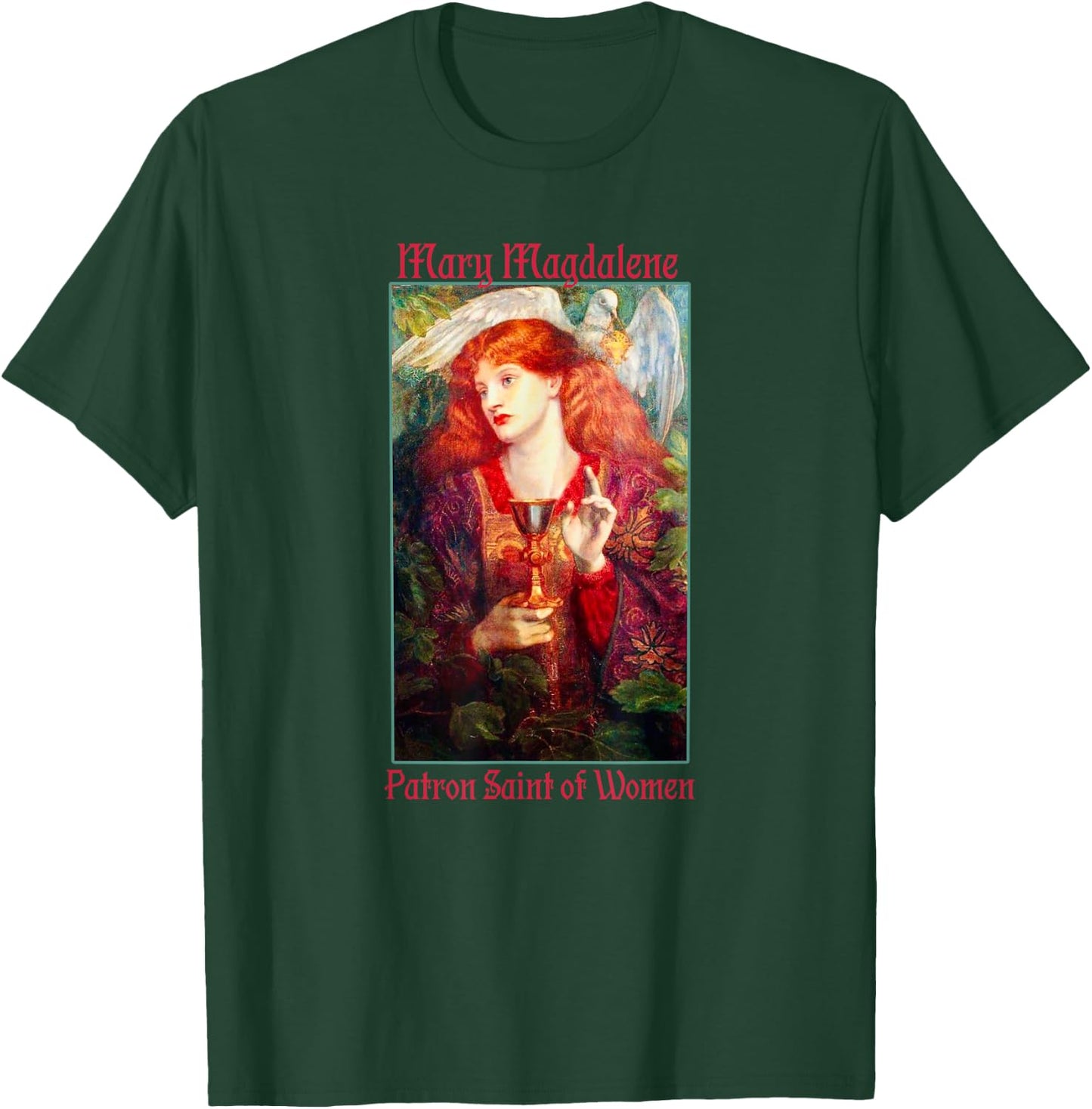 St. Mary Magdalene Patron Saint of Women Rosetti Painting T-Shirt - T-Shirt | Forest