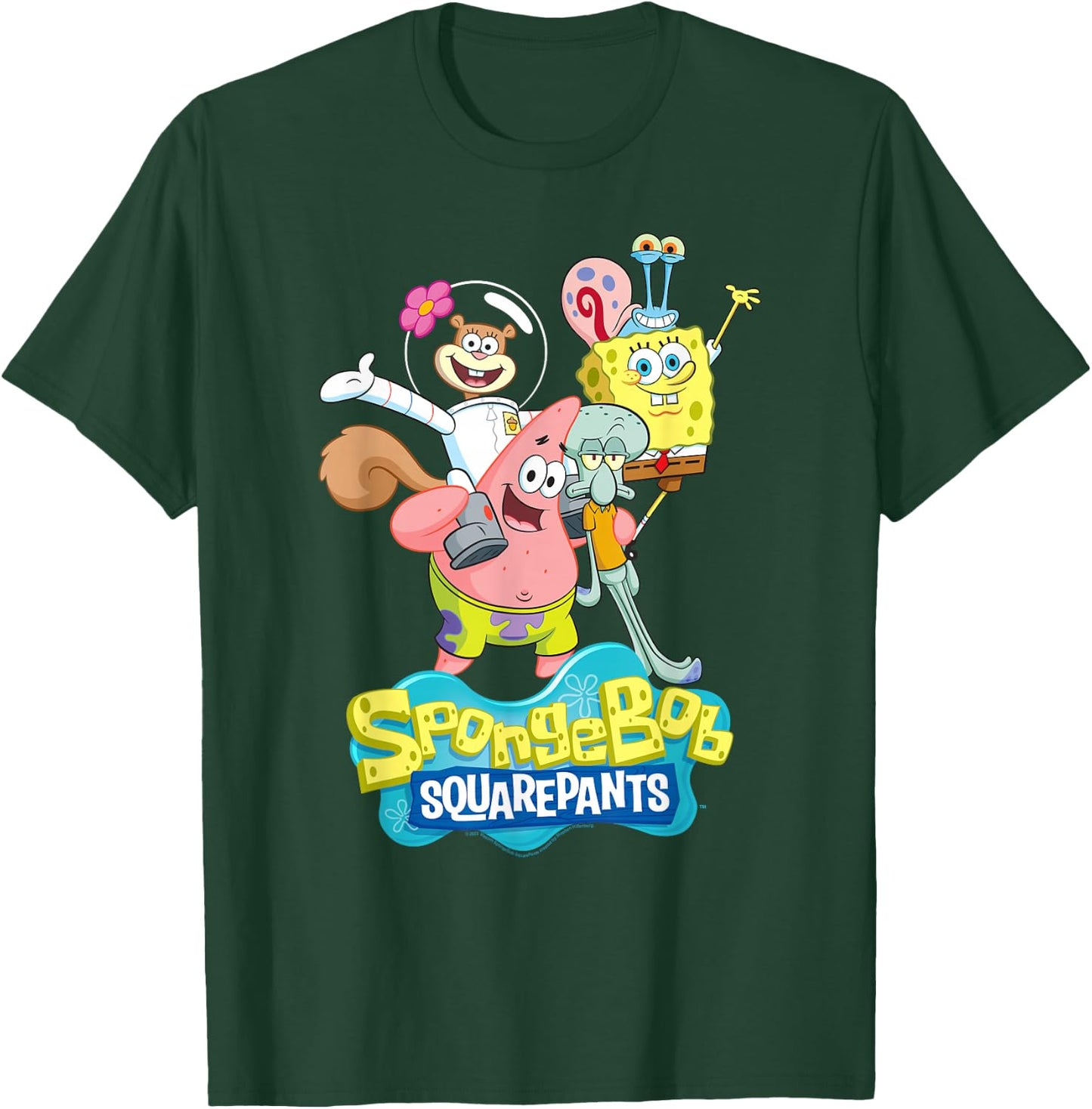 SpongeBob SquarePants Sandy, Patrick, Gary and Squidward T-Shirt - T-Shirt | Forest