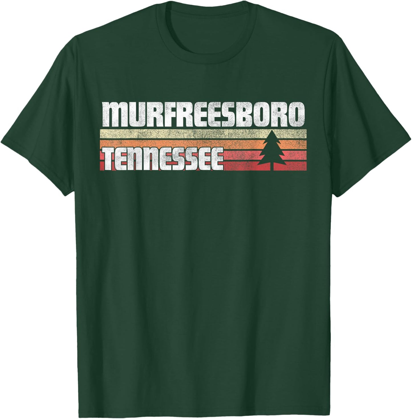 Murfreesboro Tennessee TN Gift Retro Style Vintage 70s 80s T-Shirt - T-Shirt | Forest