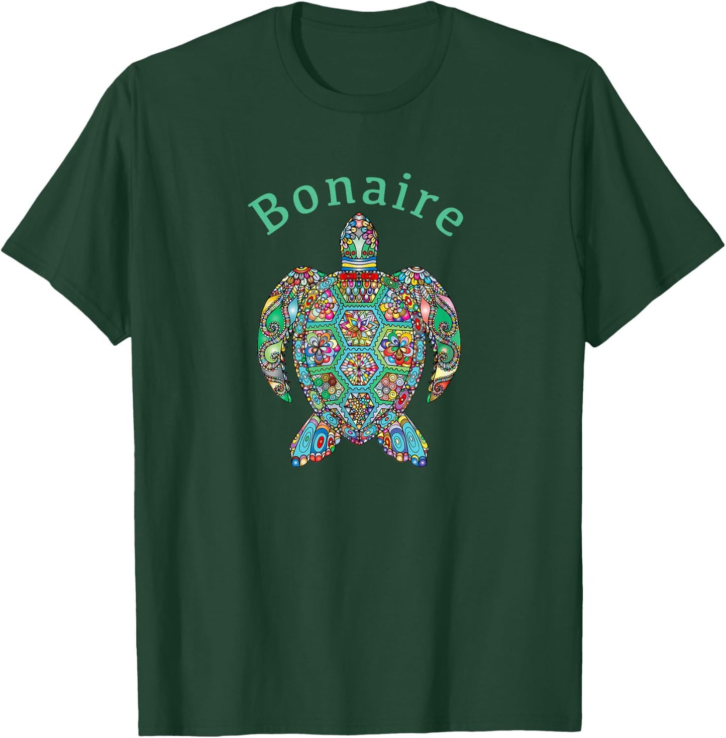 Bonaire Tribal Turtle T-Shirt - T-Shirt | Forest
