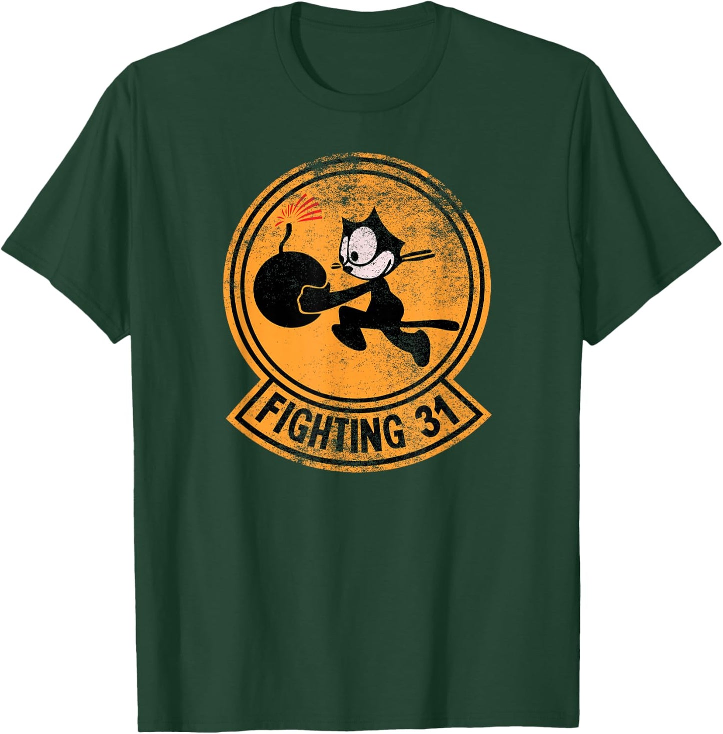 Vintage WW2 VFA-31 Tomcatters Squadron Patch T-Shirt - T-Shirt | Forest