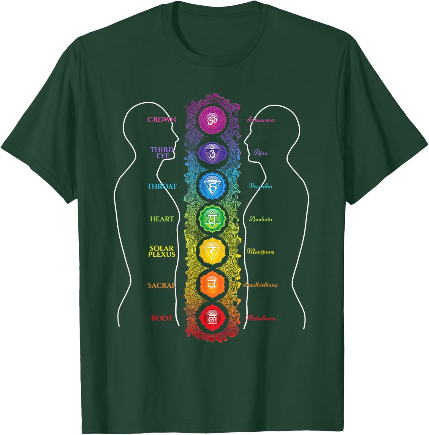 7 Seven Chakras Yoga T-Shirt - T-Shirt | Forest