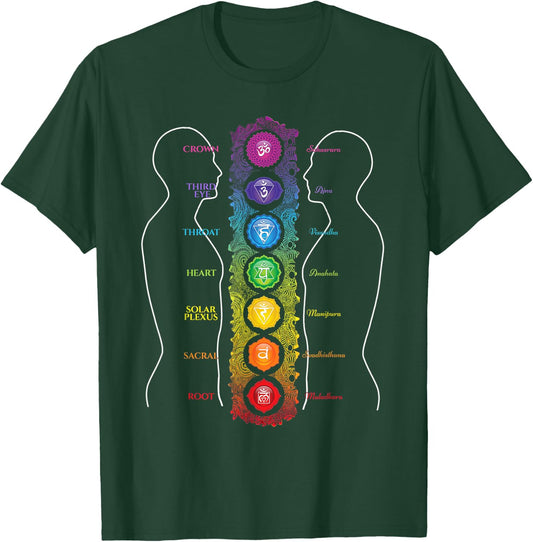 7 Seven Chakras Yoga T-Shirt - T-Shirt | Forest
