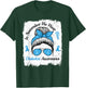 in November We Wear Blue Messy Hair Type Diabetes Awareness T-Shirt - T-Shirt | Forest