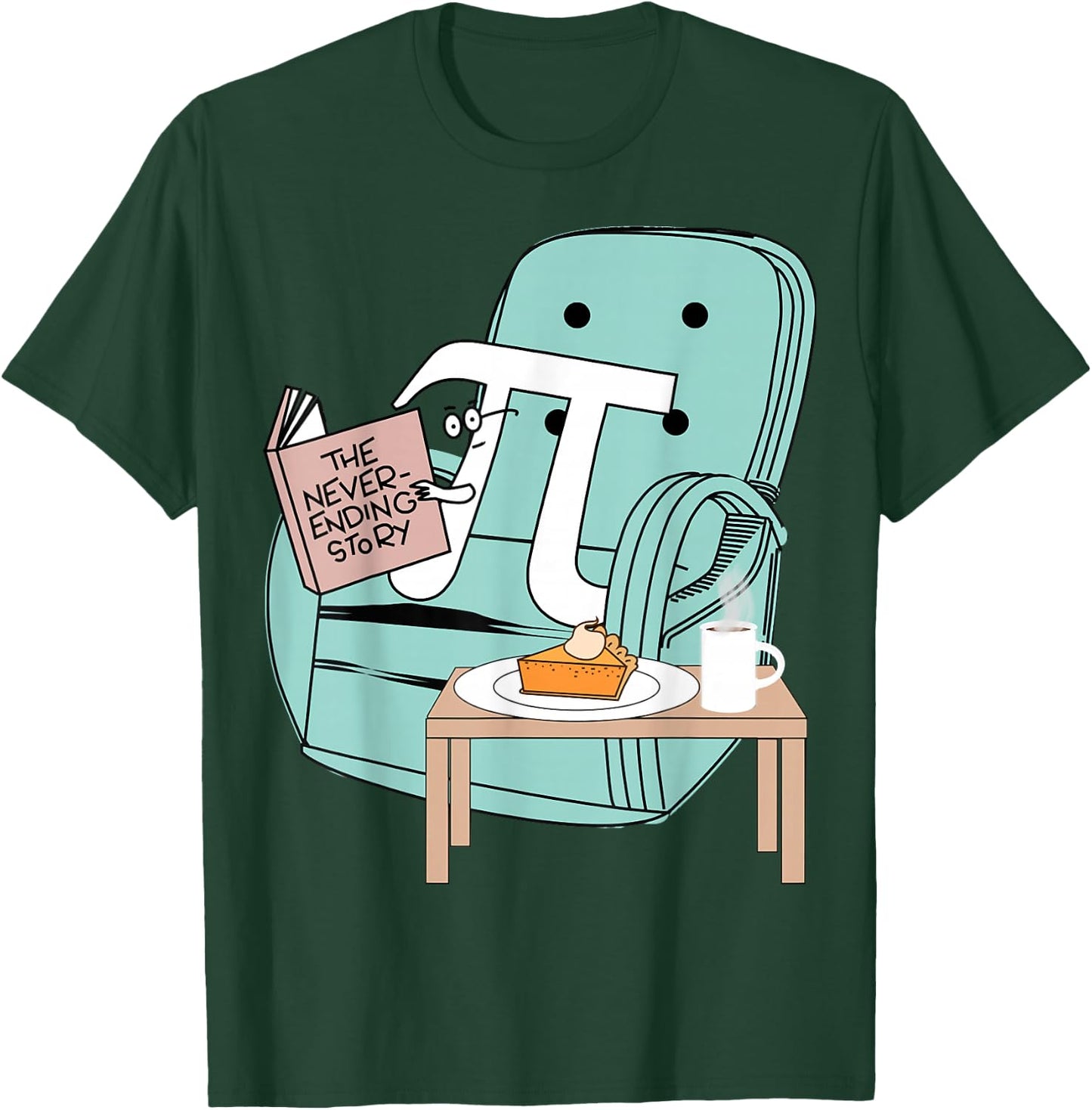 Never Ending Funny Story Pi Day Celebration Math T-Shirt - T-Shirt | Forest