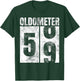 Oldometer 58-59 yrs old Man Woman Bday Graphic 59th Birthday T-Shirt - T-Shirt | Forest