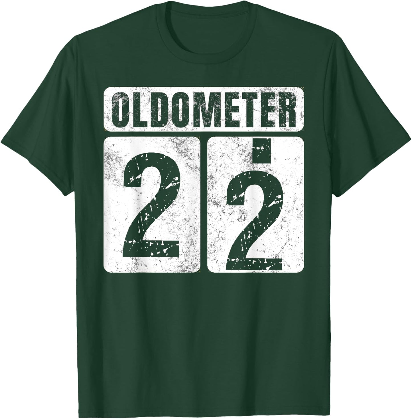 Oldometer 22 Shirt Vintage Funny 22nd Birthday Gift T-Shirt - T-Shirt | Forest