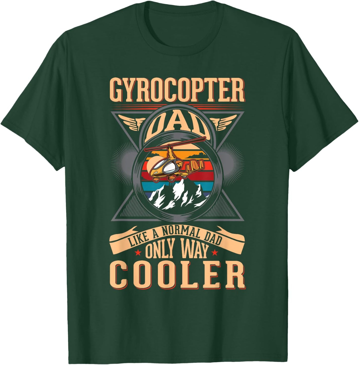 Gyrocopter Dad Gyroplane Autogyro T-Shirt - T-Shirt | Forest