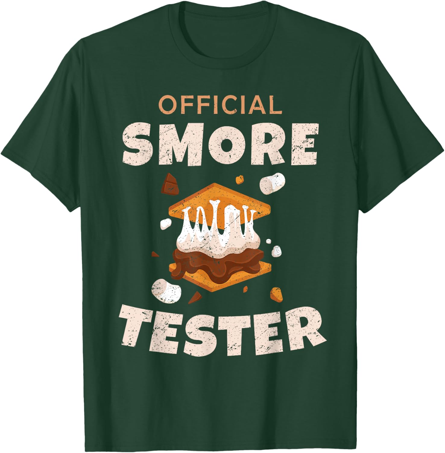 Camping Crew Official Smore Tester Marshmallows S'Mores 2025 T-Shirt - T-Shirt | Forest