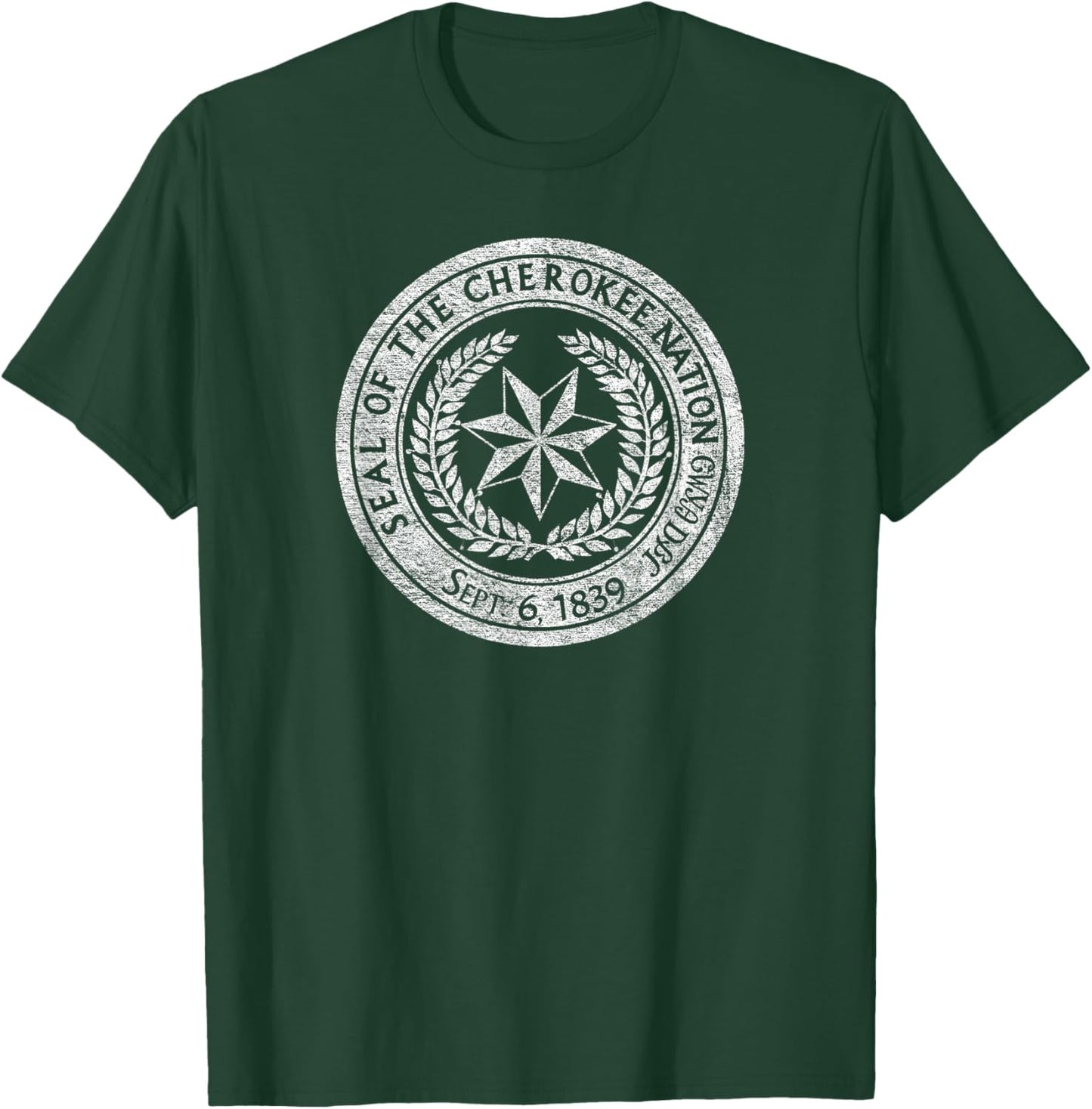 Cherokee Nation Seal Native American Tribe Pride Honor T-Shirt - T-Shirt | Forest