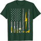 Electrician US Flag Tools Patriotic Job Wire Strippers T-Shirt - T-Shirt | Forest