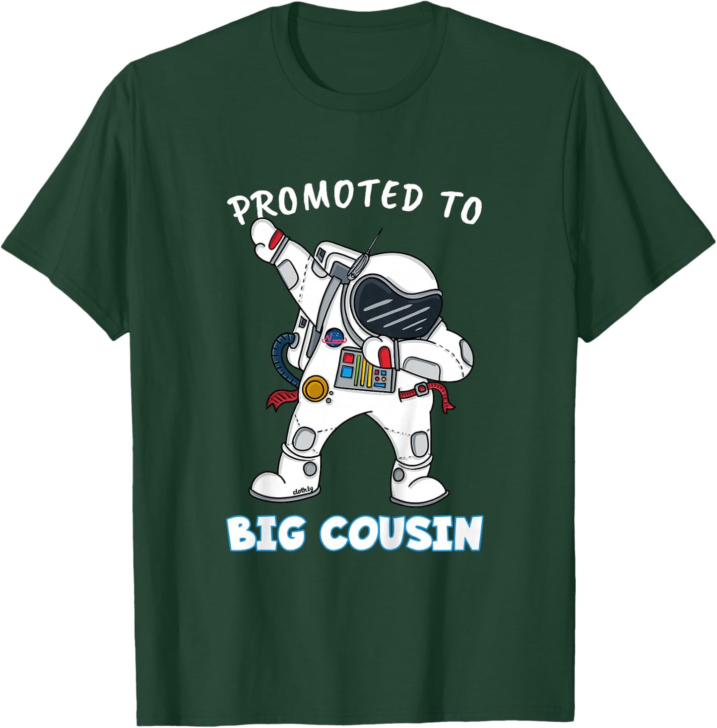 Kids Promoted to Big Cousin Boy Dabbing Astronaut T-Shirt - T-Shirt | Forest