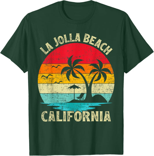 Family Vacation Vintage Retro California La Jolla Beach T-Shirt - T-Shirt | Forest
