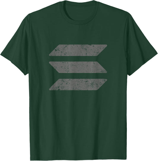 Vintage Solana SOL Logo Crypto Blockchain | Solana T-Shirt - T-Shirt | Forest