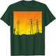 Ulility Pole | Electric Power Pole Shirt T-Shirt - T-Shirt | Forest