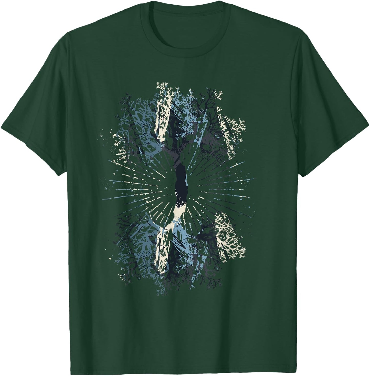 Nature Wildlife Outdoors Reflection Tree Forest T-Shirt - T-Shirt | Forest