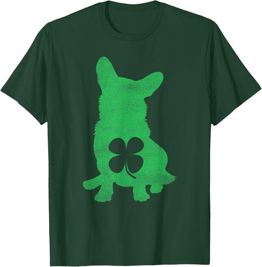 Corgi Dog Shamrock St. Patrick's Day Gift Saint Paddy's Women Kids T-Shirt - T-Shirt | Forest