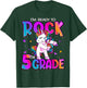 I'm Ready To Rock 5th Grade Unicorn Back To School Girls T-Shirt - T-Shirt | Forest