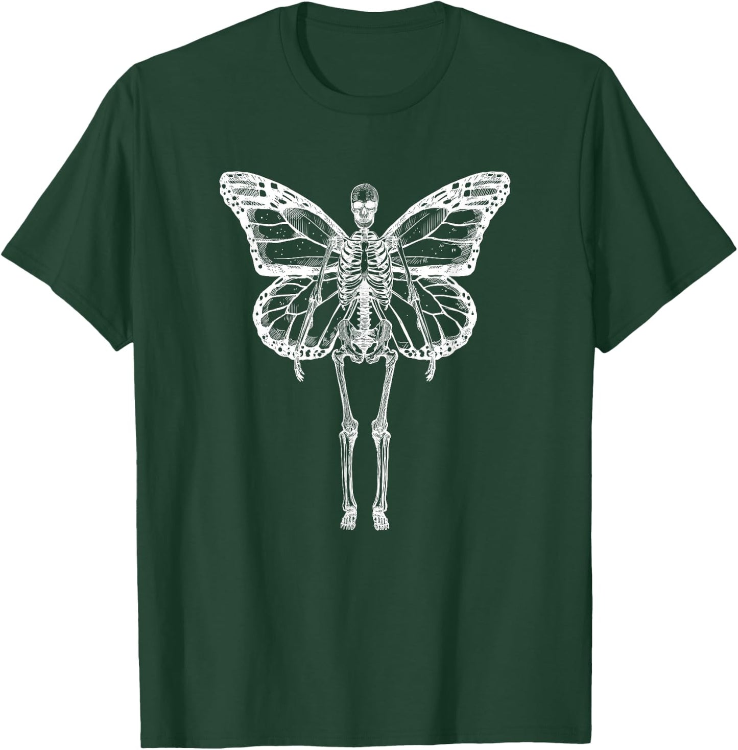 Butterfly Fairy Grunge Fairycore Aesthetic Skeleton Goth T-Shirt - T-Shirt | Forest