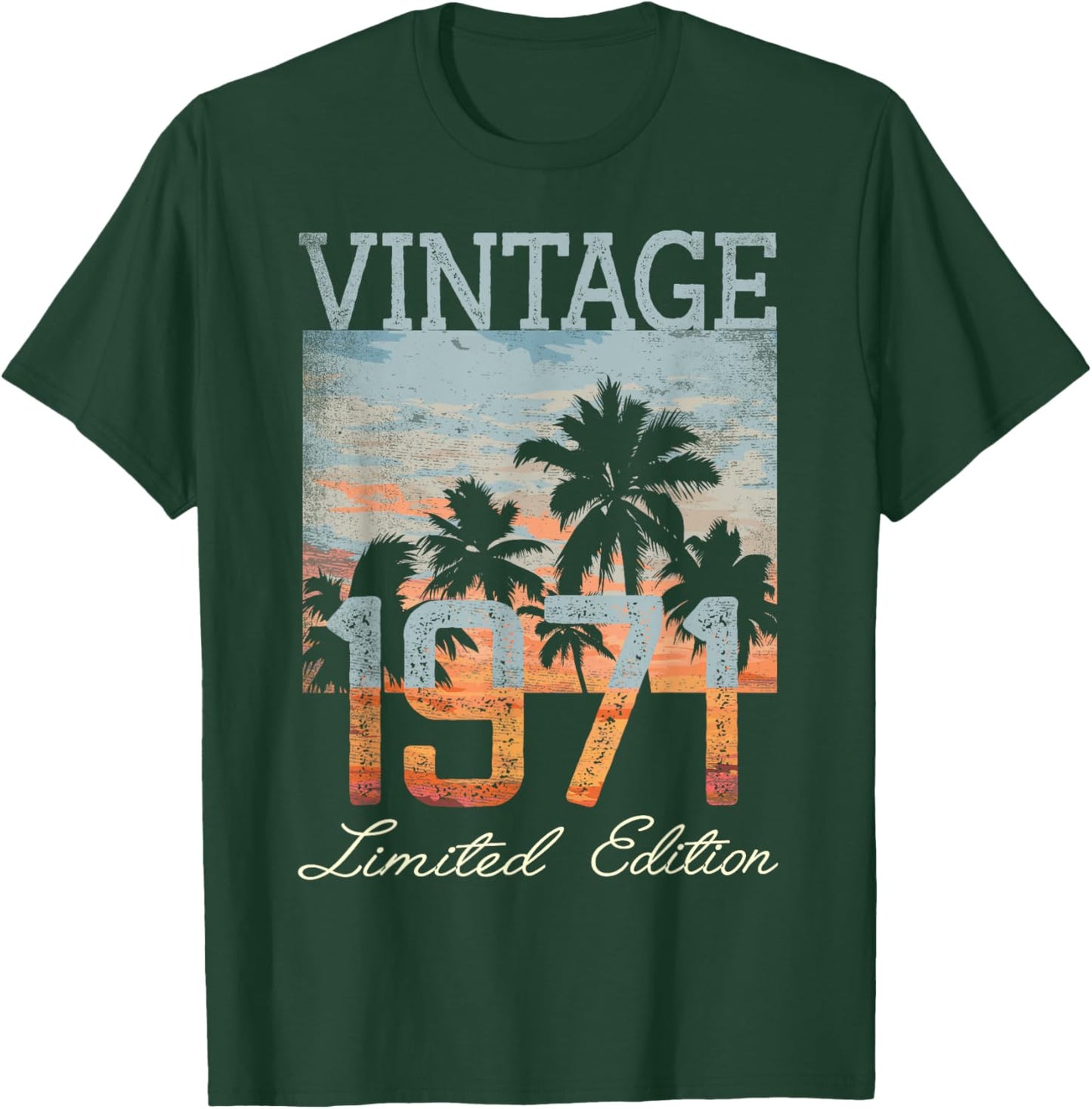 Vintage 1971 Limited Edition 54th Birthday 54 Year Old Gifts T-Shirt - T-Shirt | Forest