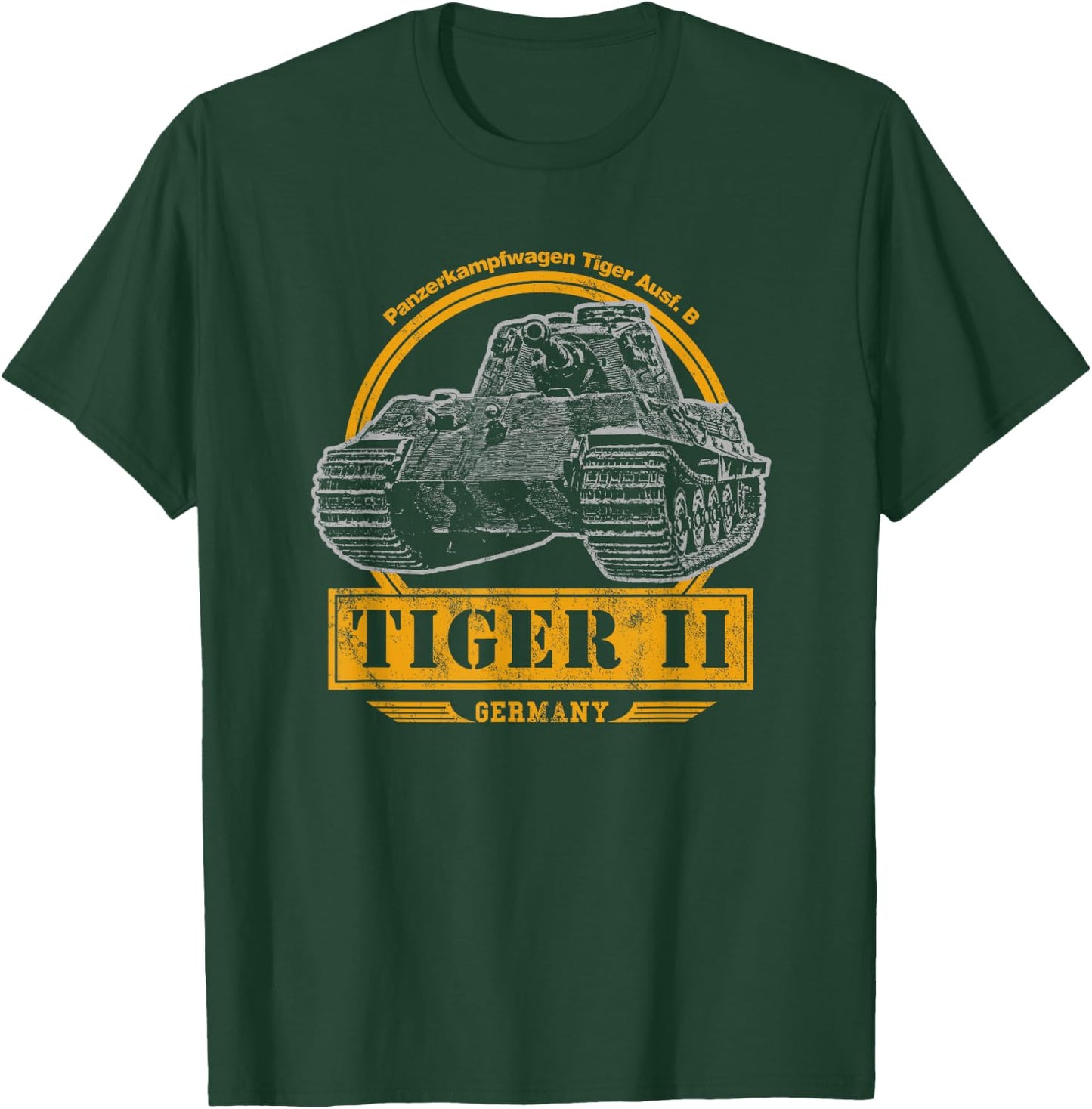 Tiger II - WW2 German Tank T-Shirt - T-Shirt | Forest