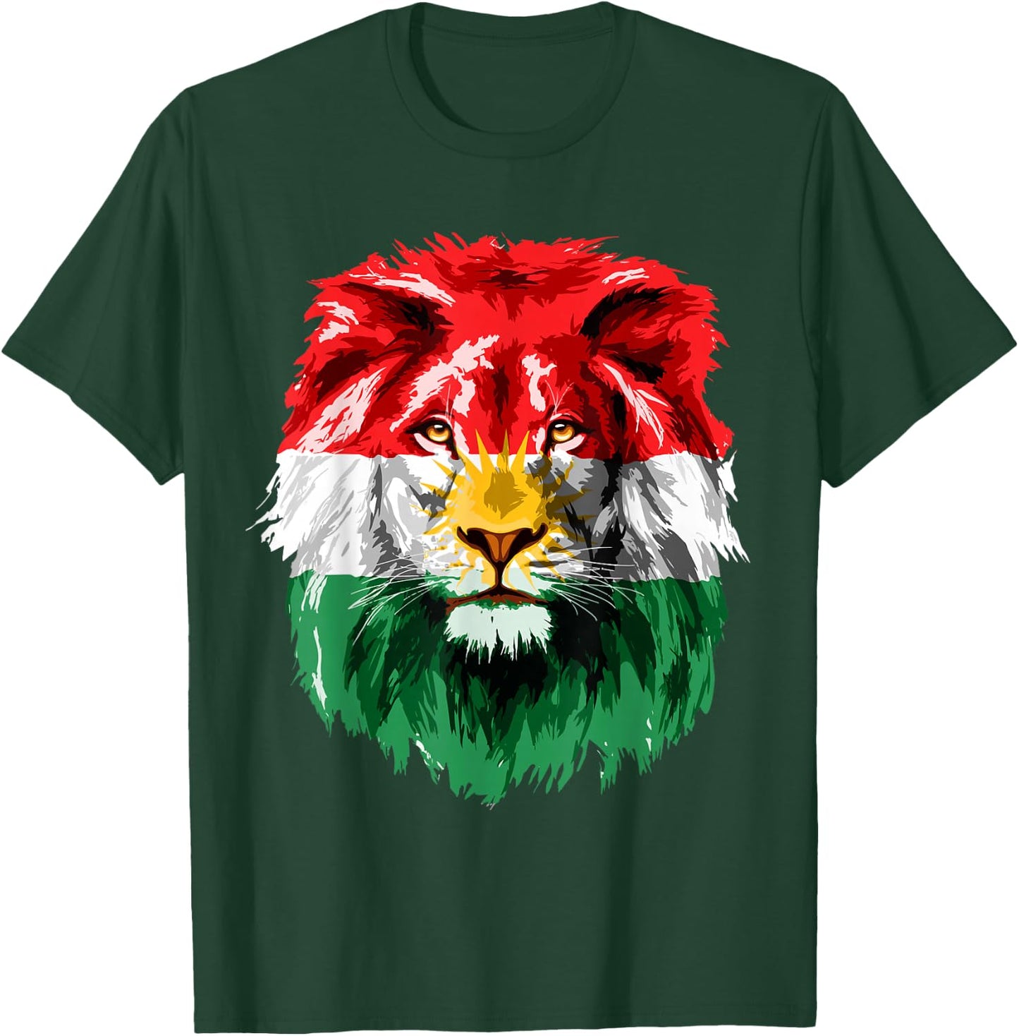 Kurdistan Flag Kurdish Kurds Lion Kurd Flag T-Shirt - T-Shirt | Forest