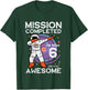 Kids 6th Birthday Astronaut Dab Mission Completed 6 Bday Boys T-Shirt - T-Shirt | Forest