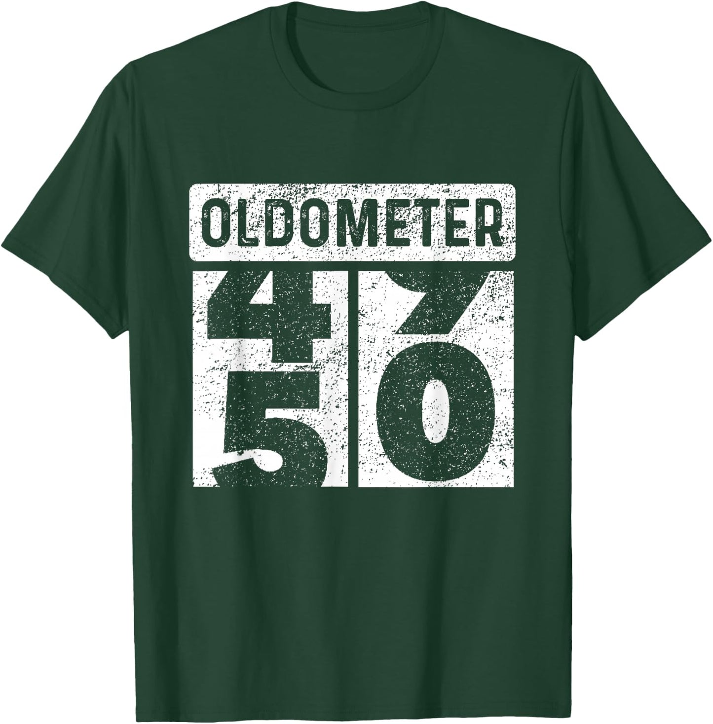 Auto Mechanic 50th Birthday Oldometer Odometer High Mileage T-Shirt - T-Shirt | Forest
