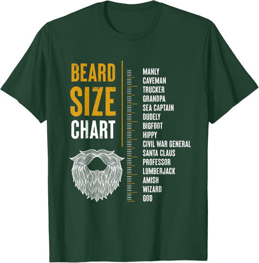 Beard Length Measurement T-Shirt - T-Shirt | Forest