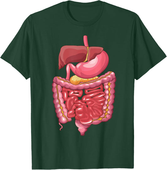 Funny Halloween Costume Rib Cage Heart Lungs Organs Anatomy T-Shirt - T-Shirt | Forest