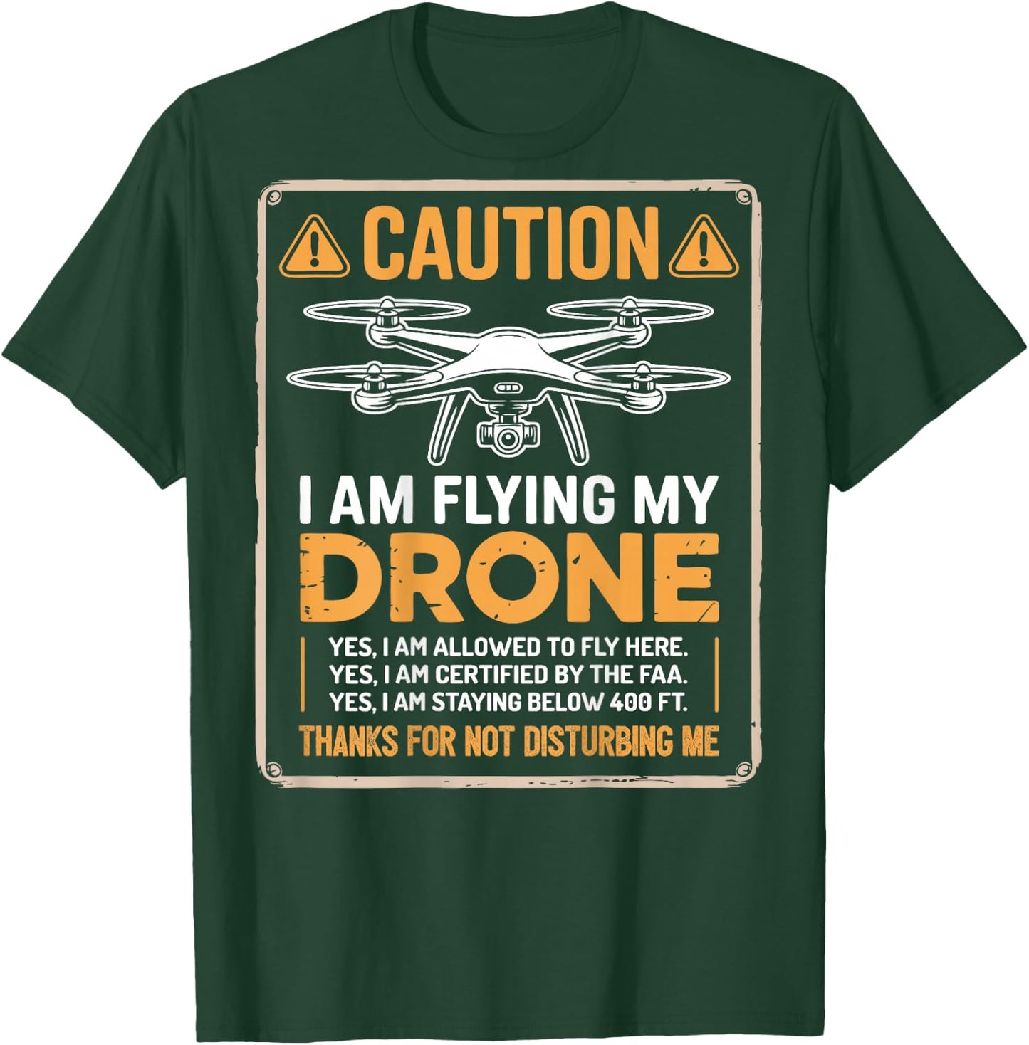 FPV Drone Racer Pilot Do Not Disturb (On Back) T-Shirt - T-Shirt | Forest