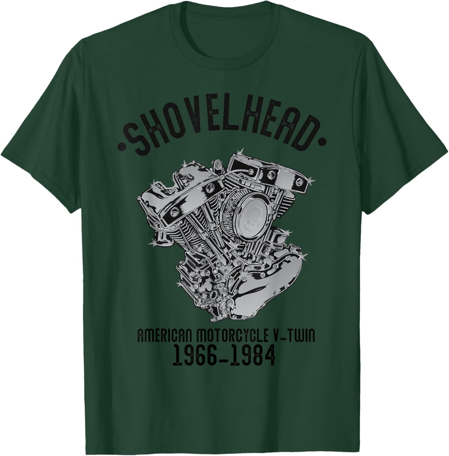 Novelty Shovelhead Motorcycle Enthusiasts Husband Grandpa T-Shirt - T-Shirt | Forest
