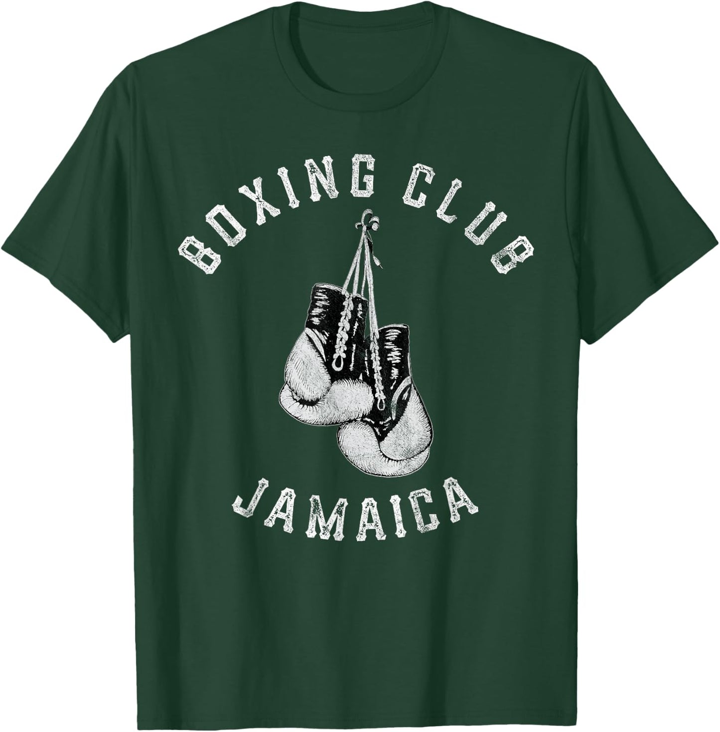 Boxing Club Jamaica Gloves Fighter T-Shirt - T-Shirt | Forest