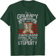 I'm A Grumpy Old Veteran Funny Army US Flag Grandpa T-Shirt - T-Shirt | Forest