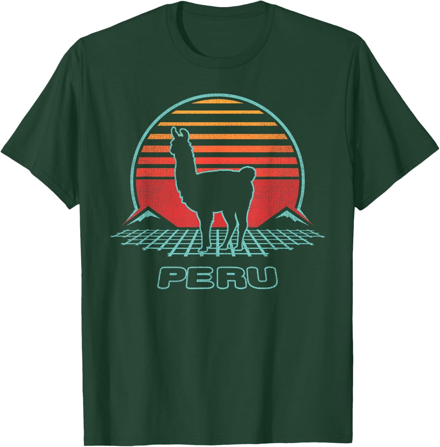 Peru Retro Vintage 80s Style T-Shirt - T-Shirt | Forest