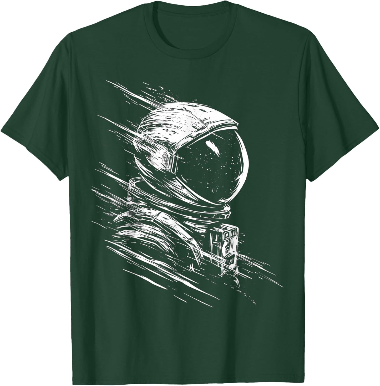 Astronaut Drawing Art Graphic Motif Astronaut T-Shirt - T-Shirt | Forest