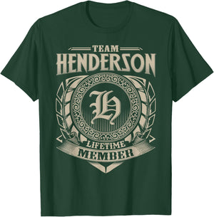 Team HENDERSON Lifetime Member Vintage HENDERSON Family T-Shirt - T-Shirt | Forest