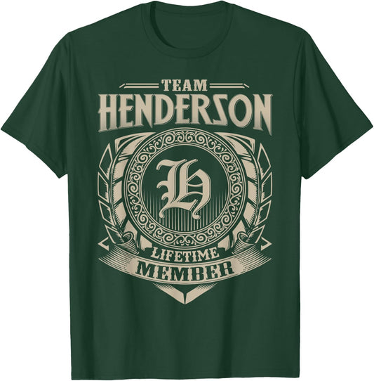 Team HENDERSON Lifetime Member Vintage HENDERSON Family T-Shirt - T-Shirt | Forest