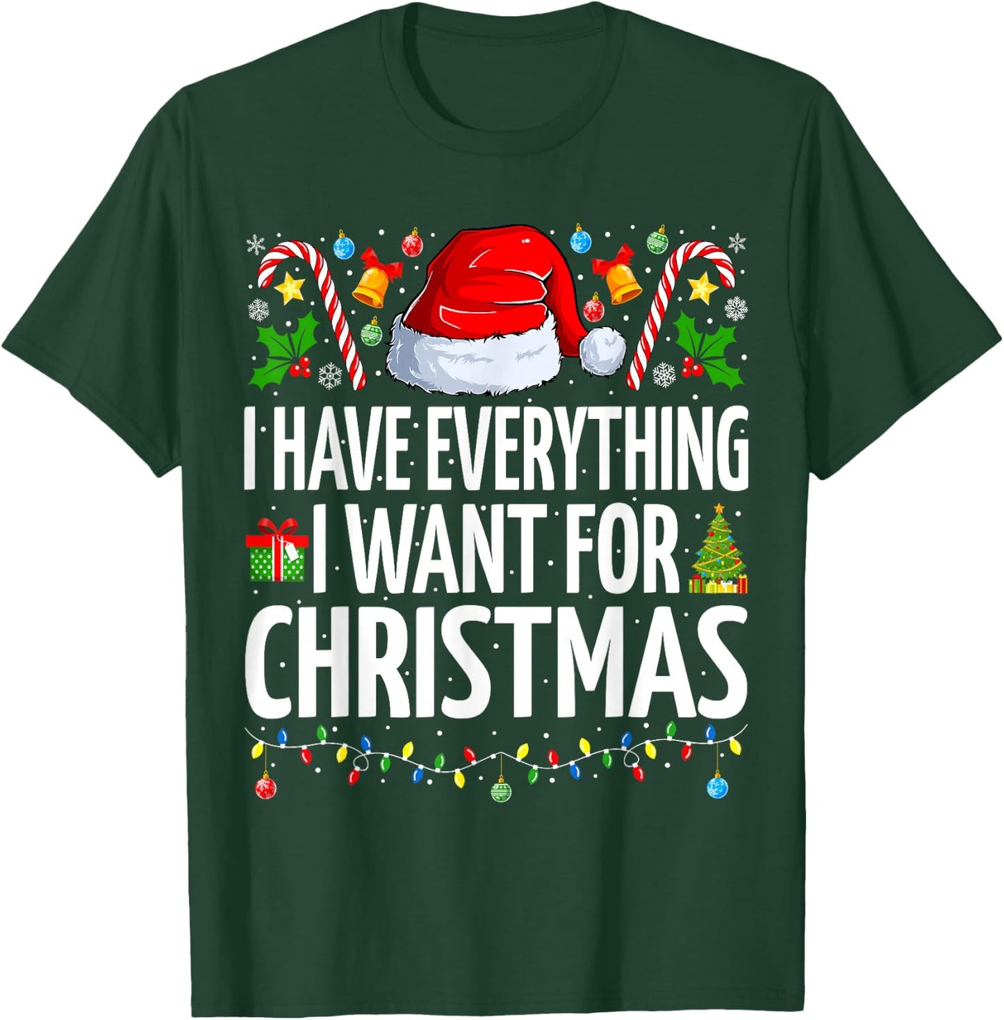 Have Everything I Want for Christmas Couple Pajama Couples T-Shirt - T-Shirt | Forest